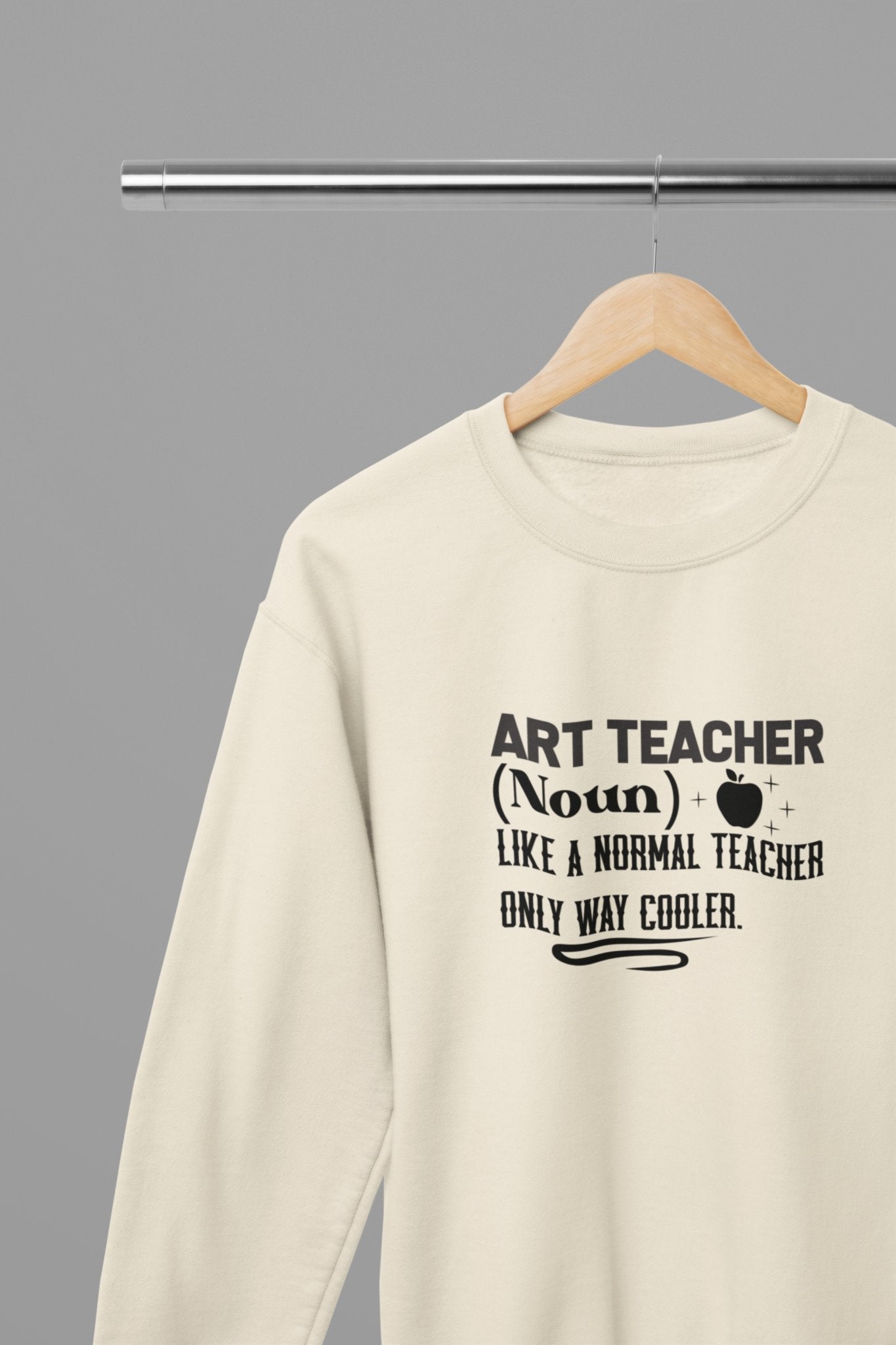 Art Teacher (Noun) Sweatshirt - Beast & Beauty Clothing LTD - Teacher Sweatshirt - small - Sand - 