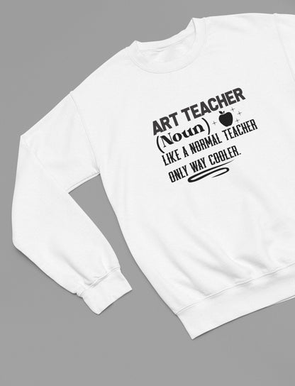 Art Teacher (Noun) Sweatshirt - Beast & Beauty Clothing LTD - Teacher Sweatshirt - small - Red - 