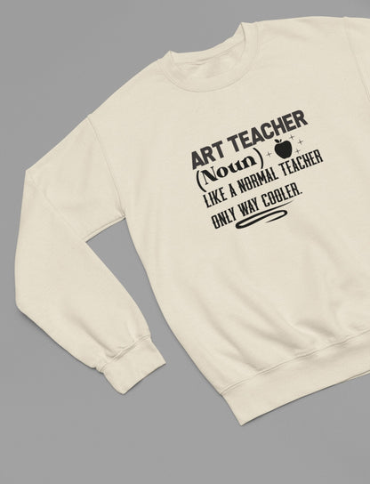 Art Teacher (Noun) Sweatshirt - Beast & Beauty Clothing LTD - Teacher Sweatshirt - small - Red - 