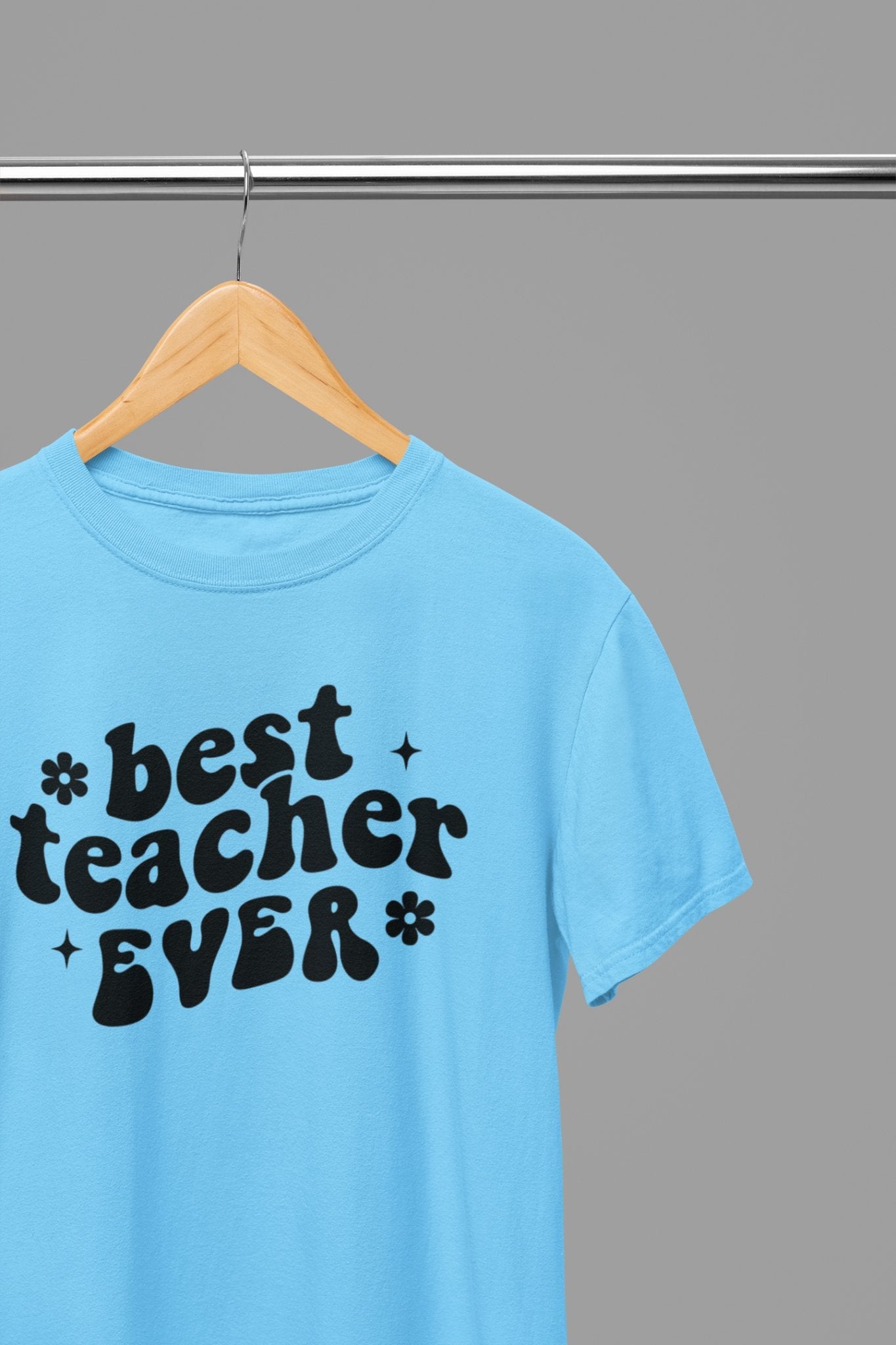 Best Teacher Ever Bubble T-Shirt - Beast & Beauty Clothing LTD - Teacher T-Shirt - small - Blue - 