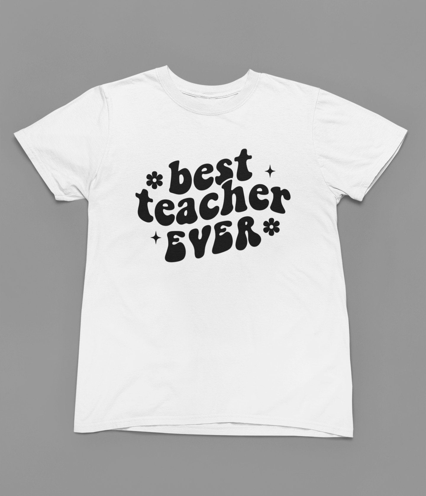 Best Teacher Ever Bubble T-Shirt - Beast & Beauty Clothing LTD - Teacher T-Shirt - small - Blue - 