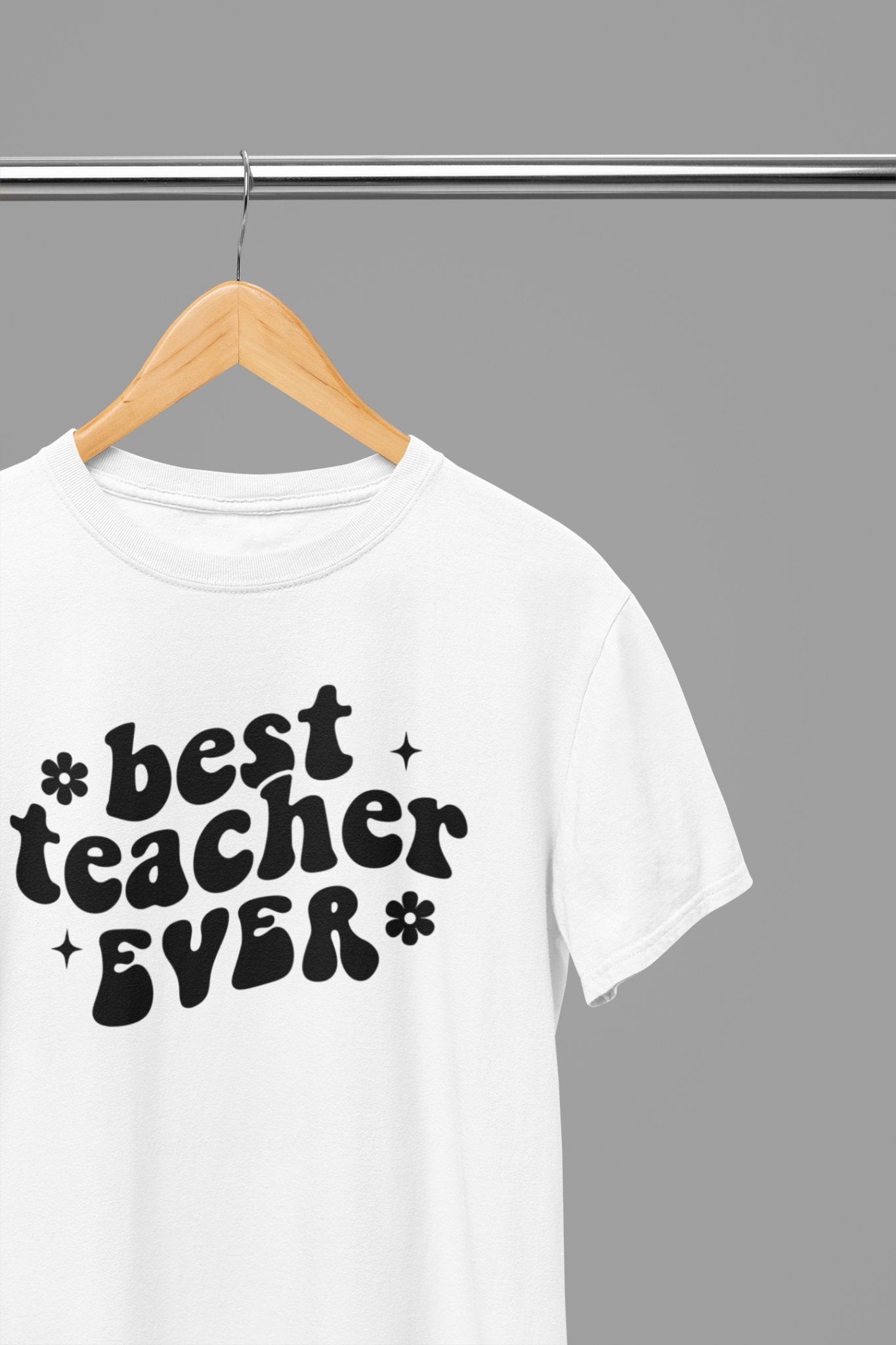 Best Teacher Ever Bubble T-Shirt - Beast & Beauty Clothing LTD - Teacher T-Shirt - small - White - 