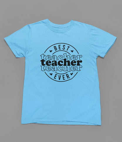 Best Teacher Ever T-Shirt - Beast & Beauty Clothing LTD - Teacher T-Shirt - small - Yellow - 