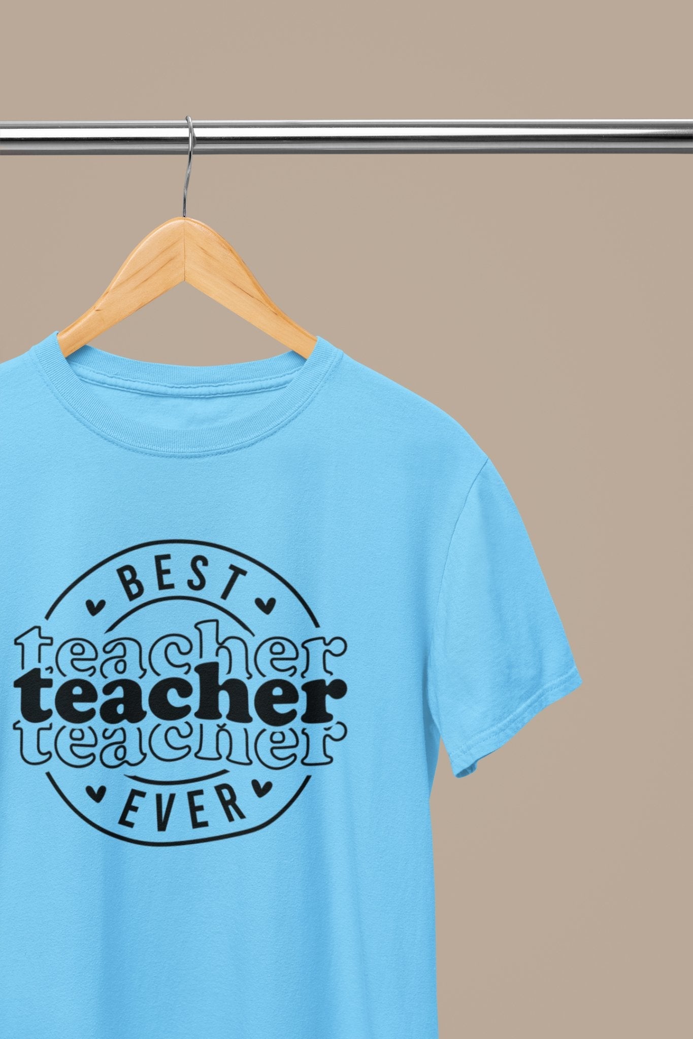 Best Teacher Ever T-Shirt - Beast & Beauty Clothing LTD - Teacher T-Shirt - small - Blue - 