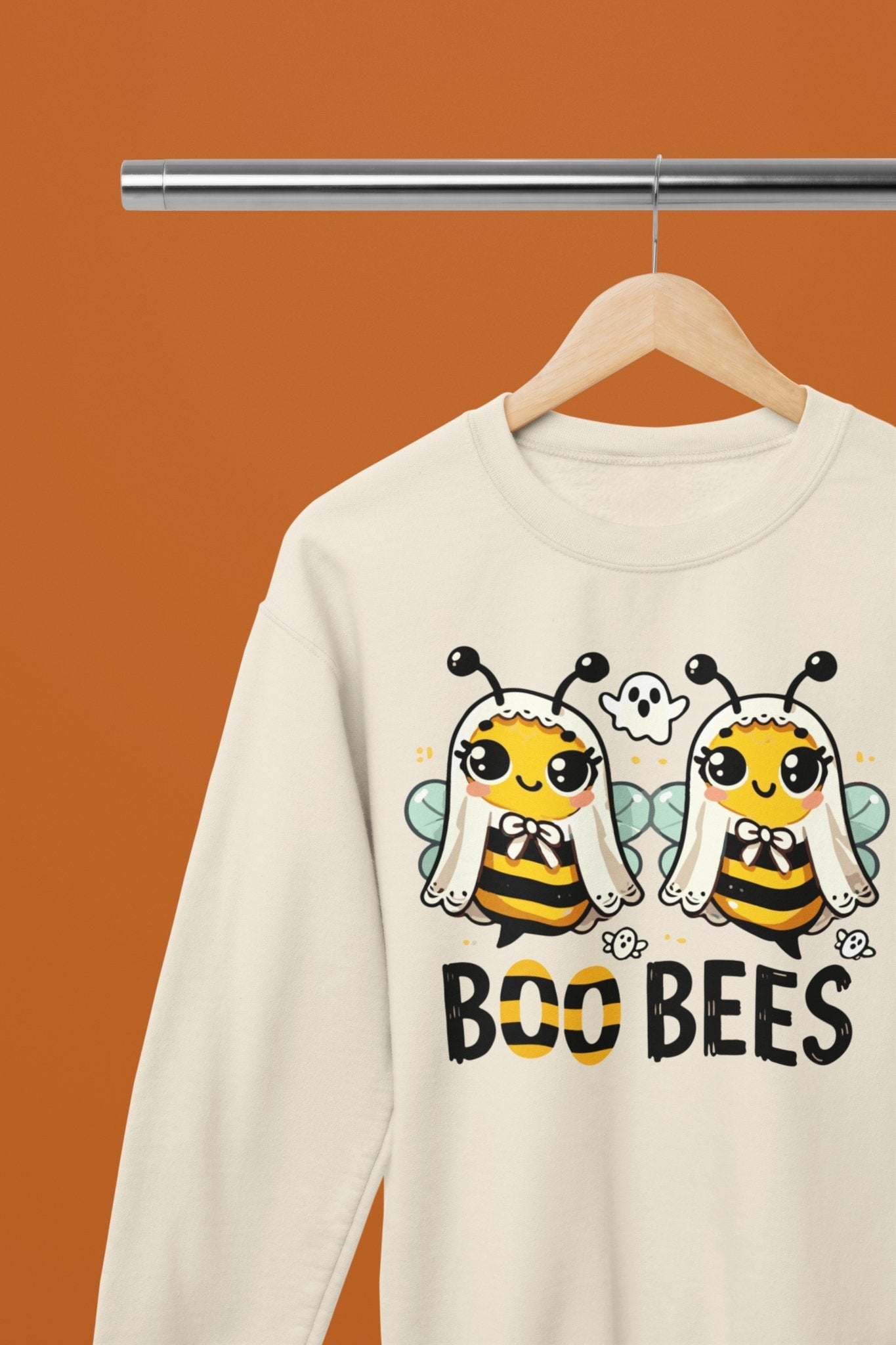 Boo Bees Halloween Funny T-Shirt/Sweatshirt Unisex - Beast & Beauty Clothing LTD - Halloween - Sand - Small - Sweatshirt