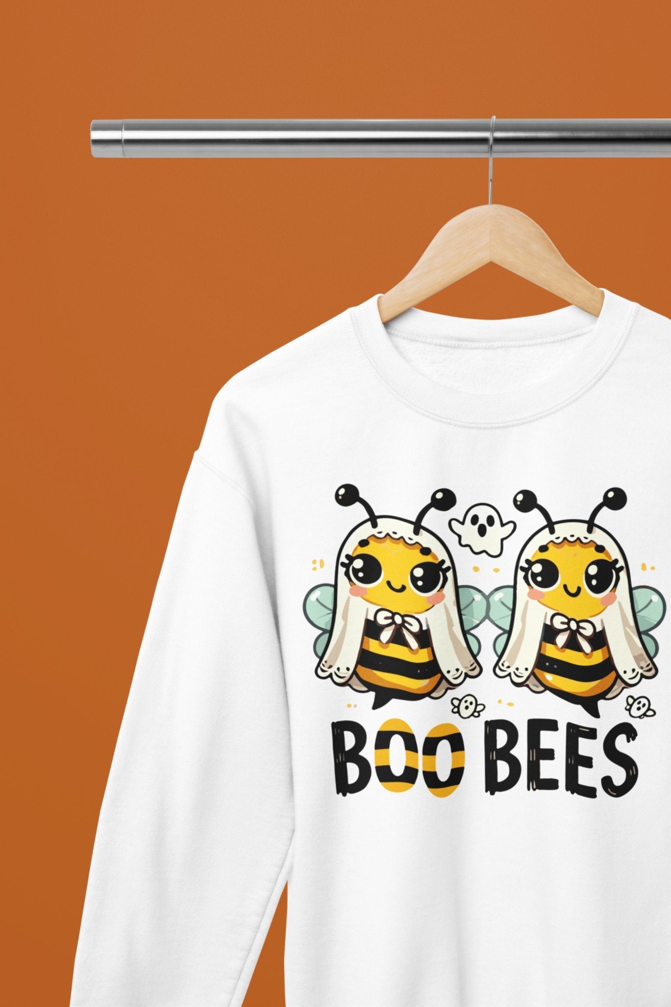 Boo Bees Halloween Funny T-Shirt/Sweatshirt Unisex - Beast & Beauty Clothing LTD - Halloween - White - Small - Sweatshirt