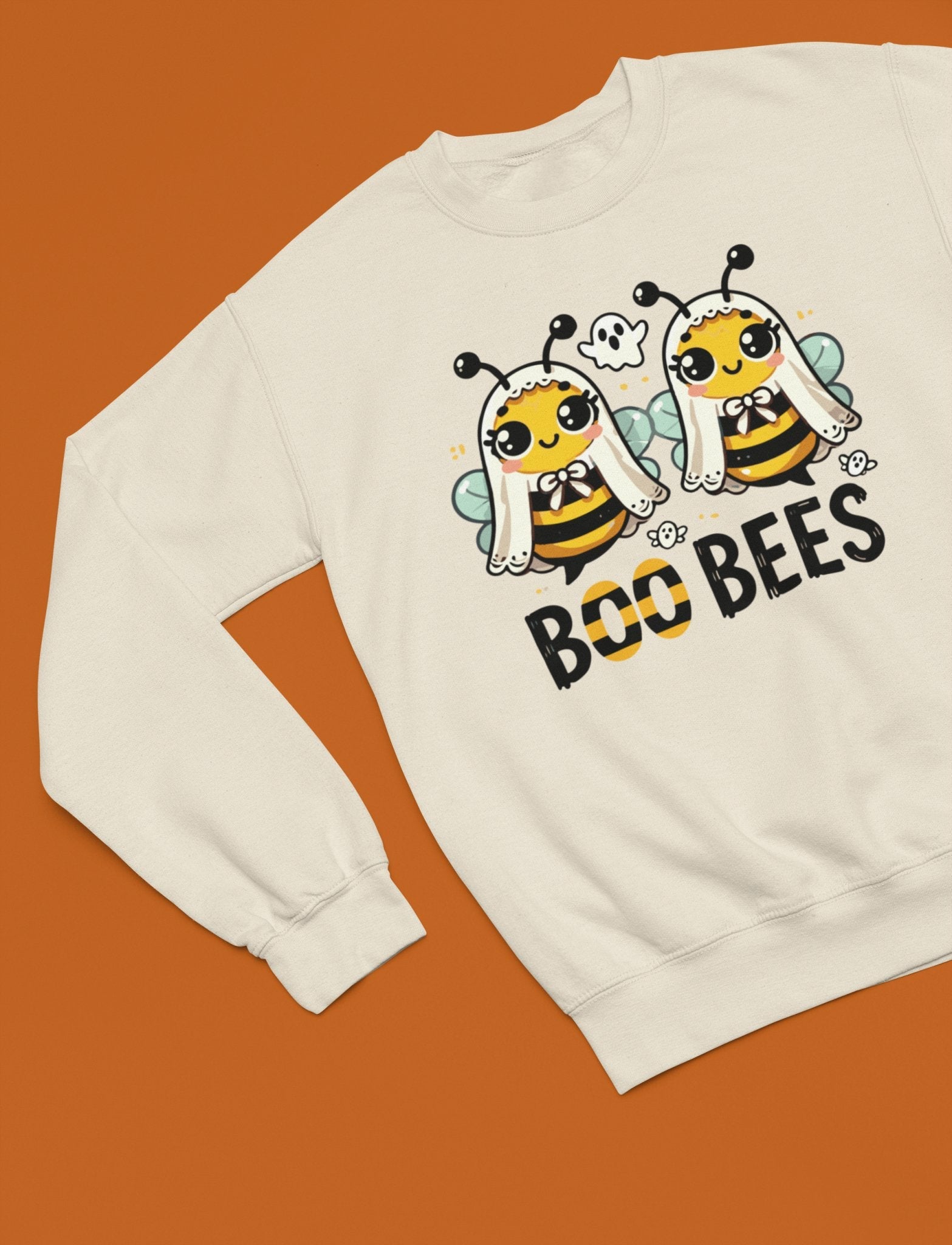 Boo Bees Halloween Funny T-Shirt/Sweatshirt Unisex - Beast & Beauty Clothing LTD - Halloween - White - Small - Sweatshirt