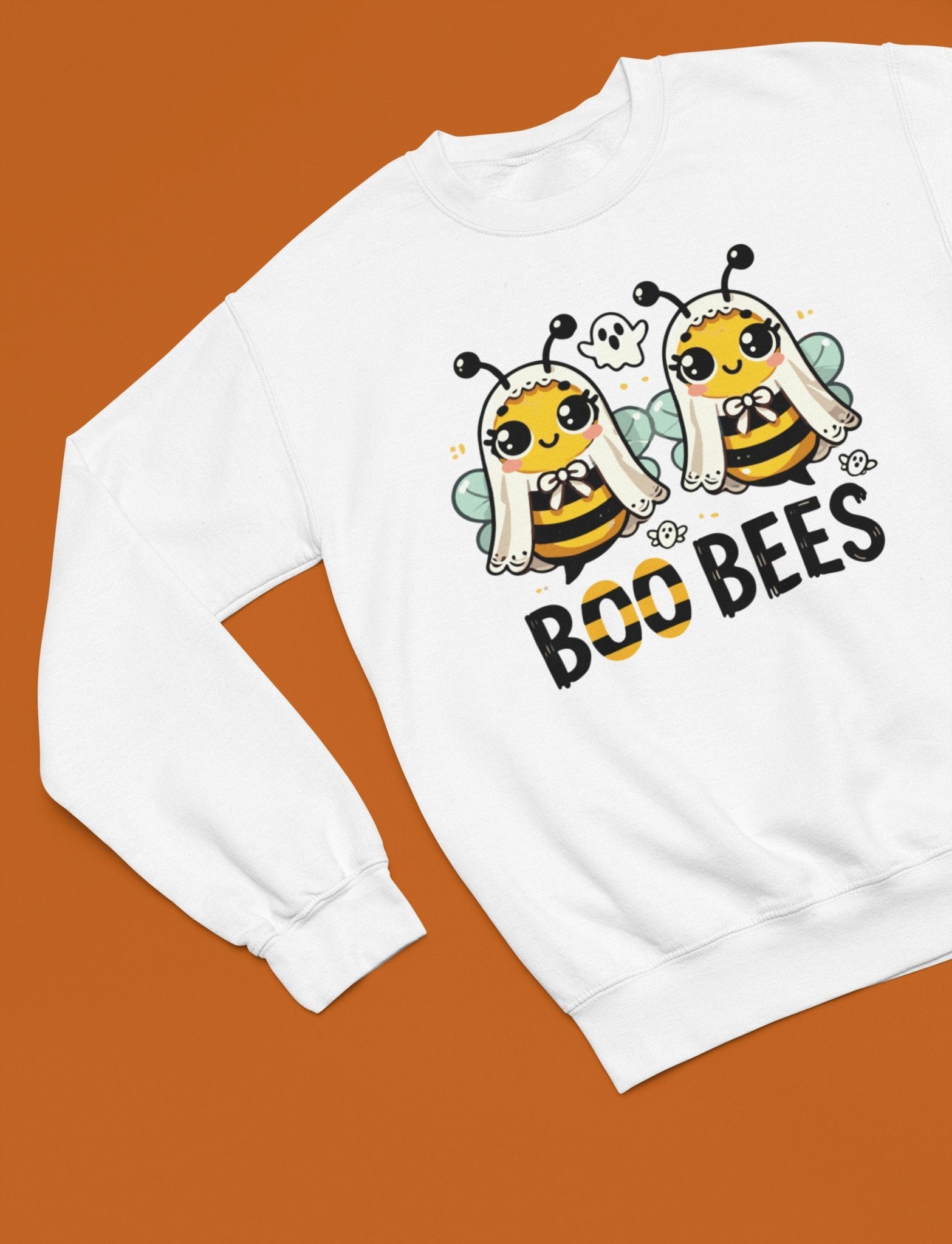 Boo Bees Halloween Funny T-Shirt/Sweatshirt Unisex - Beast & Beauty Clothing LTD - Halloween - White - Small - Sweatshirt