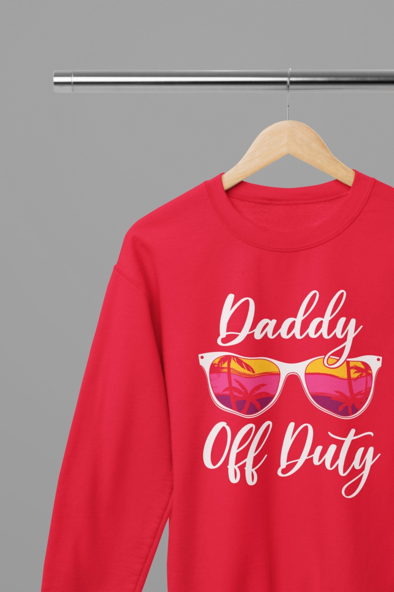 Daddy Off Duty Vacay Sweatshirt - Beast & Beauty Clothing LTD - Vacay Sweatshirt - small - Red - 