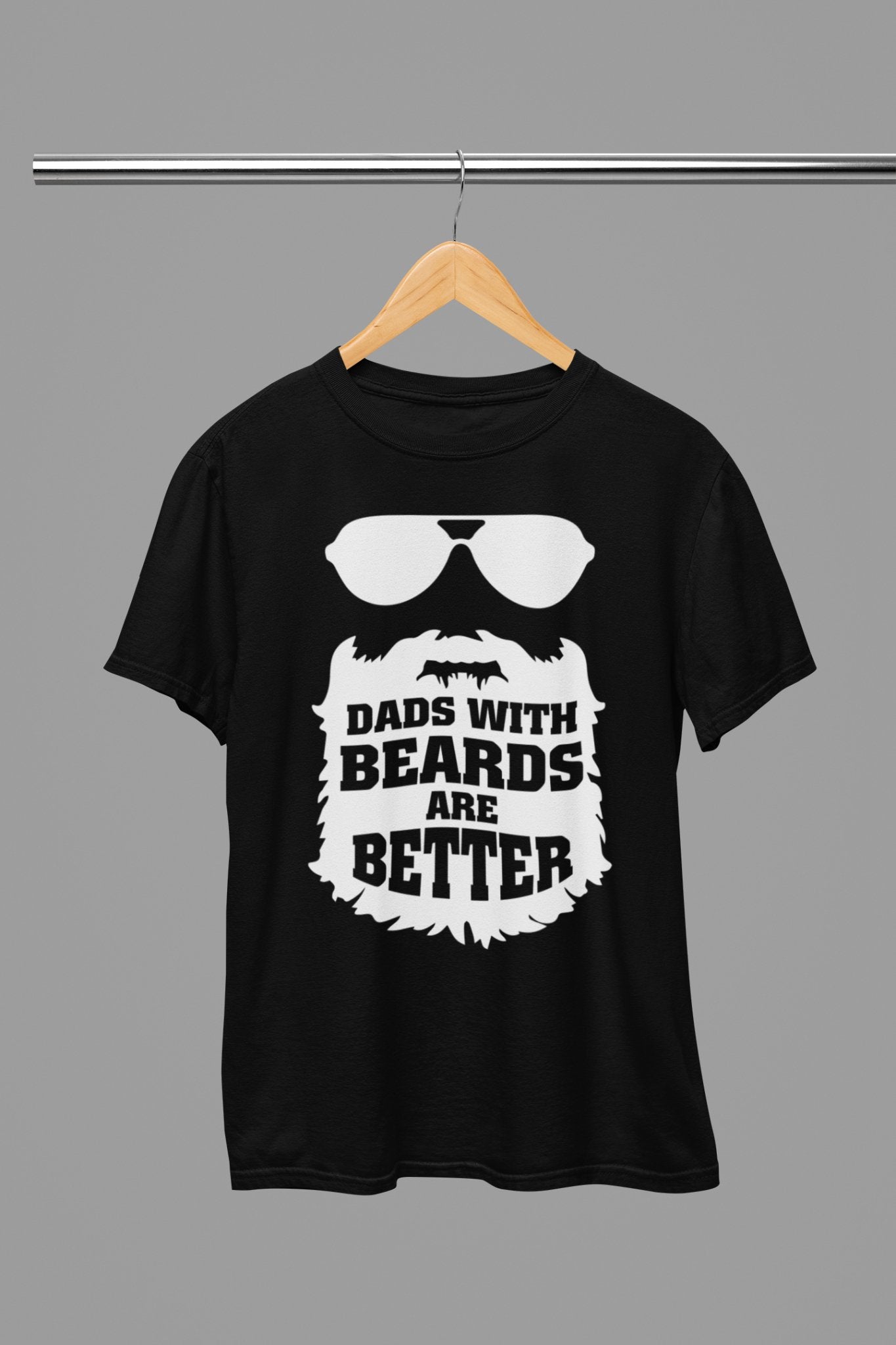 Dads With Beards Are Better Fathers Day T-Shirt - Beast & Beauty Clothing LTD - Fathers Day T-Shirt - small - Grey - 