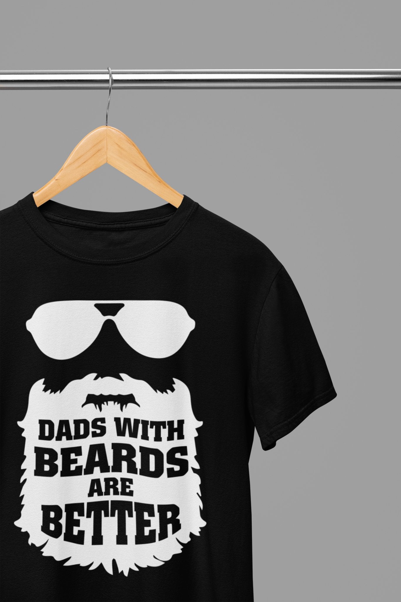 Dads With Beards Are Better Fathers Day T-Shirt - Beast & Beauty Clothing LTD - Fathers Day T-Shirt - small - Black - 