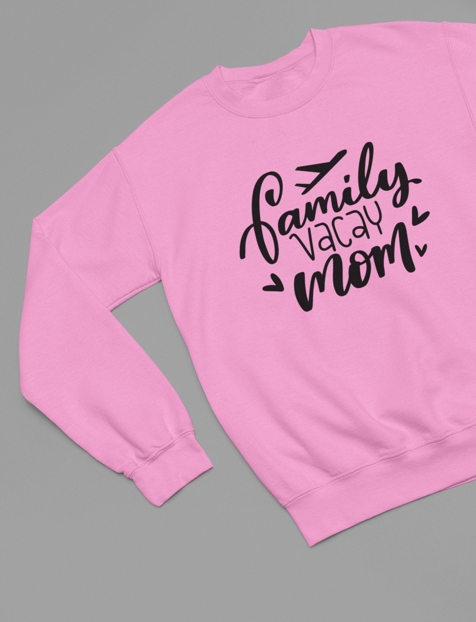 Family Vacay Mom Sweatshirt - Beast & Beauty Clothing LTD - Vacay Sweatshirt - small - Pink - 