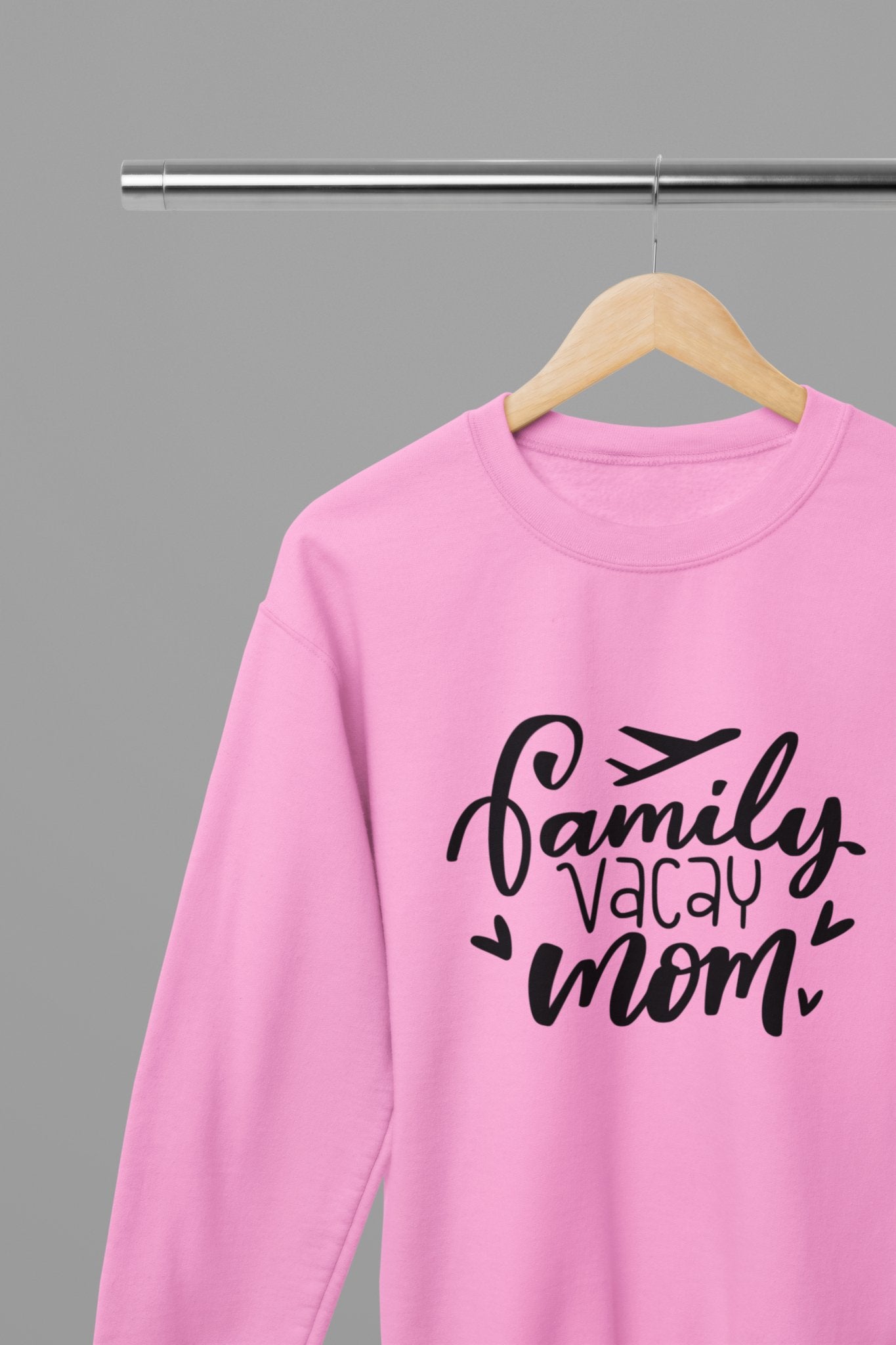 Family Vacay Mom Sweatshirt - Beast & Beauty Clothing LTD - Vacay Sweatshirt - small - Pink - 