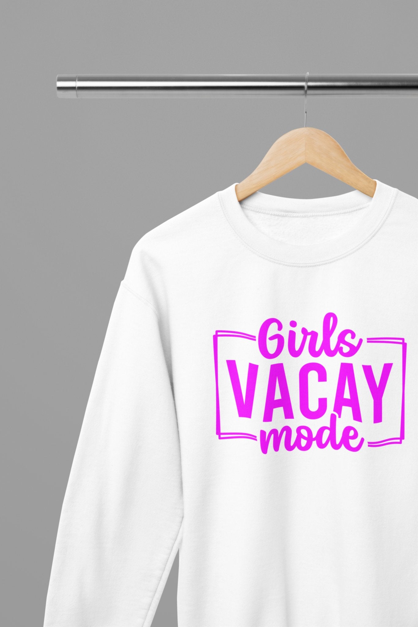 Girls Vacay Mode Sweatshirt - Beast & Beauty Clothing LTD - Vacay Sweatshirt - small - White - 