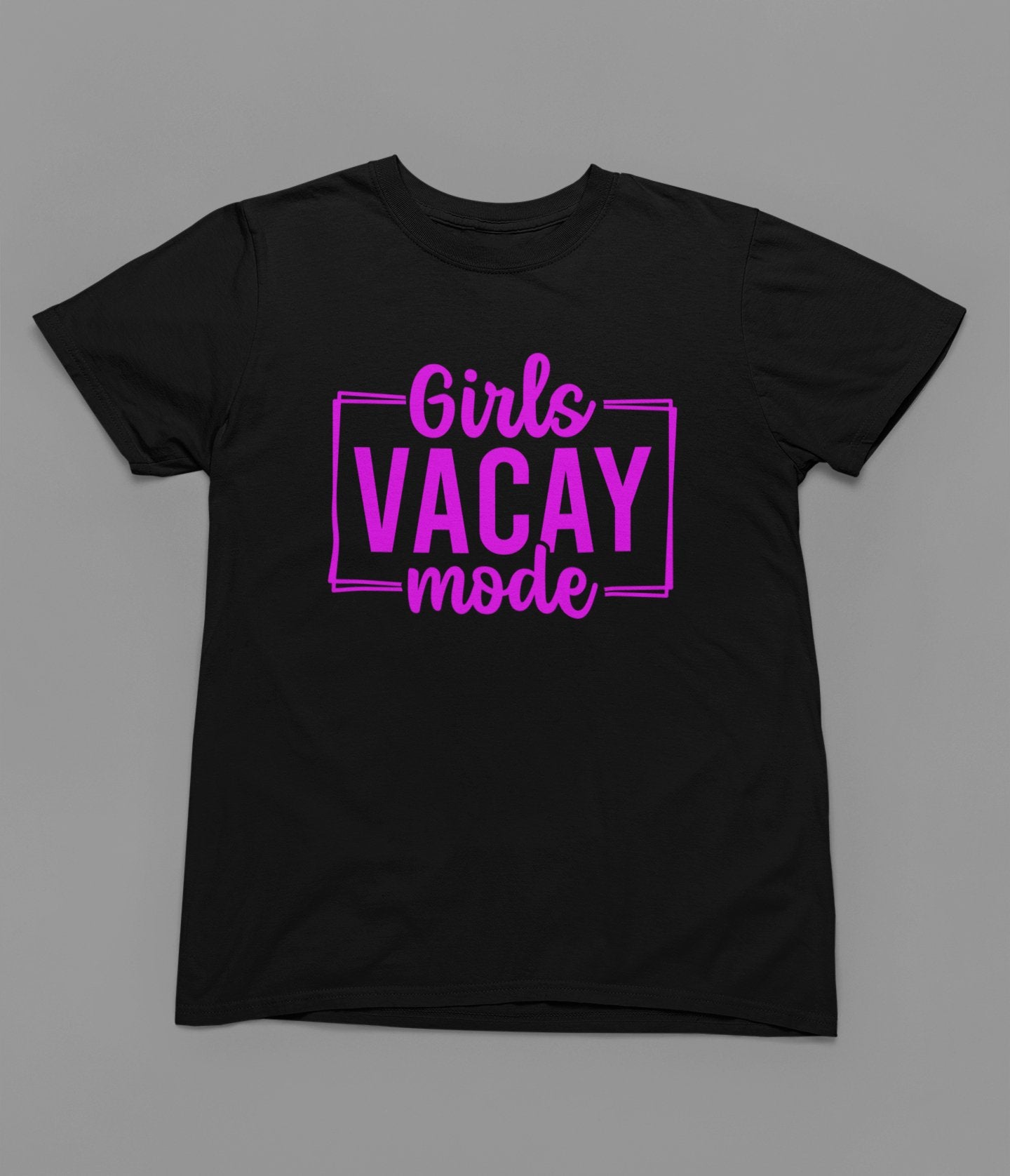 Girls Vacay Mode T-Shirt - Beast & Beauty Clothing LTD - Vacay T-Shirt - small - Black - 