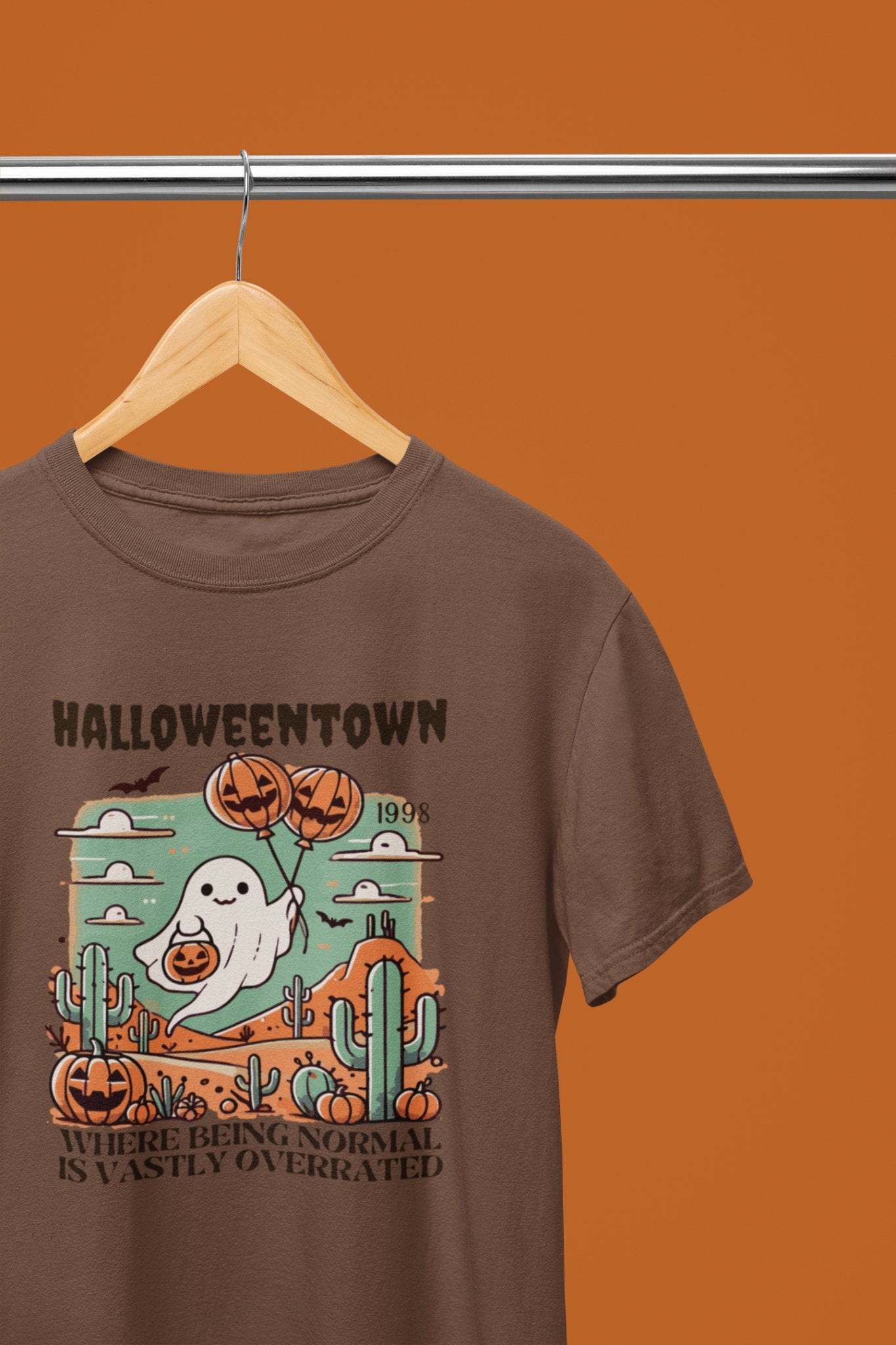 Halloween town 1998 Funny Halloween T-Shirt/Sweatshirt Unisex - Beast & Beauty Clothing LTD - Halloween - Brown - Small - T-Shirt