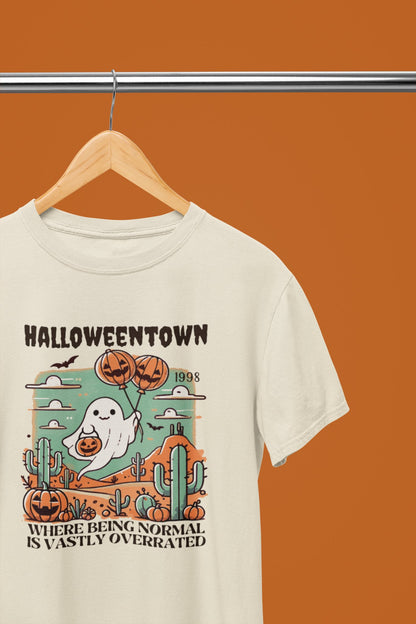 Halloween town 1998 Funny Halloween T-Shirt/Sweatshirt Unisex - Beast & Beauty Clothing LTD - Halloween - Sand - Small - T-Shirt