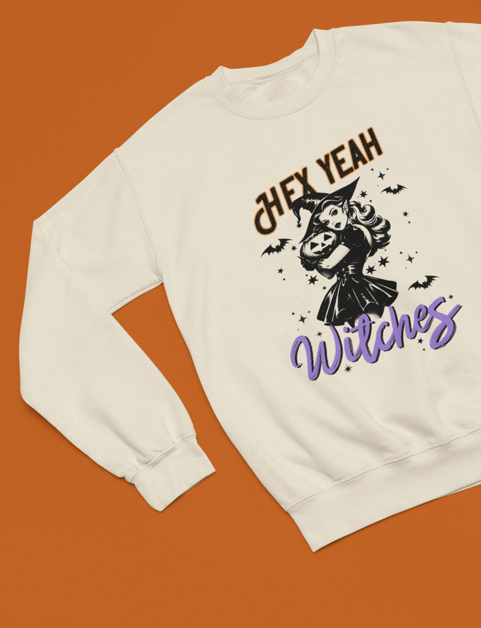 Hex Yeah Witches Funny Halloween T-Shirt/Sweatshirt Unisex - Beast & Beauty Clothing LTD - Halloween - Brown - Small - Sweatshirt