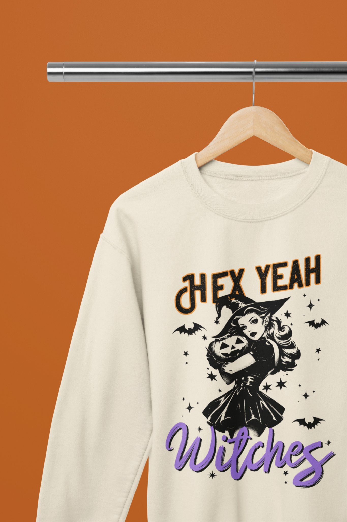 Hex Yeah Witches Funny Halloween T-Shirt/Sweatshirt Unisex - Beast & Beauty Clothing LTD - Halloween - Sand - Small - Sweatshirt