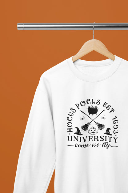 Hocus Pocos Uni Funny Halloween T-Shirt/Sweatshirt Unisex - Beast & Beauty Clothing LTD - Halloween - White - Small - Sweatshirt