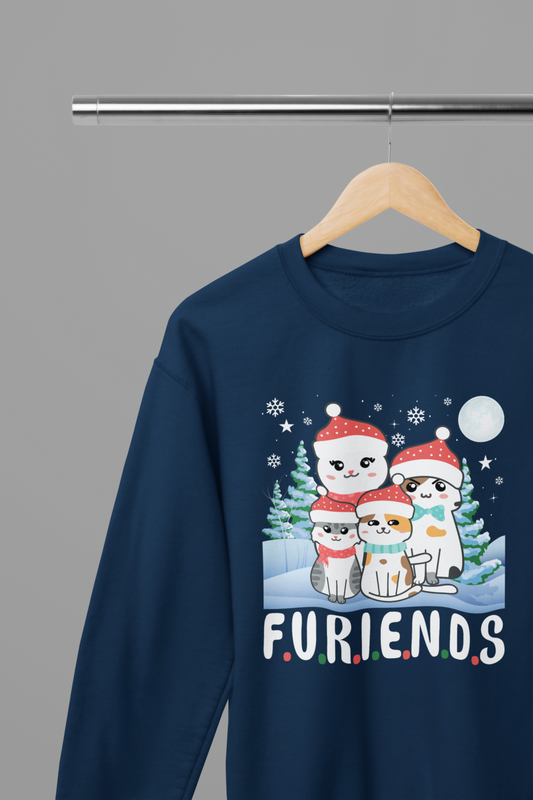 FURRIENDS Xmas T-Shirt/Sweatshirt Unisex - Cute Holiday Pet Lovers Shirt